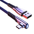 DIVI 5A L Shape 1.2M Charging Usb Cable Strong Elbow 90 Degree Cable Quick Charging Lightning Cable for Game Player. 