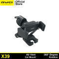Awei X39 Car Phone Holder with Silicone Protection 360° Degree Rotatable Air Vent Car Holders Easy & Fast installation. 