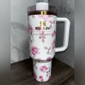 40 oz Stainless Steel Insulated Tumbler 1200Ml with Lid & Straw – Double Wall Thermal Travel Mug for Hot & Cold Drinks...eh Stanley x LoveShackFancy limited edition collection. 