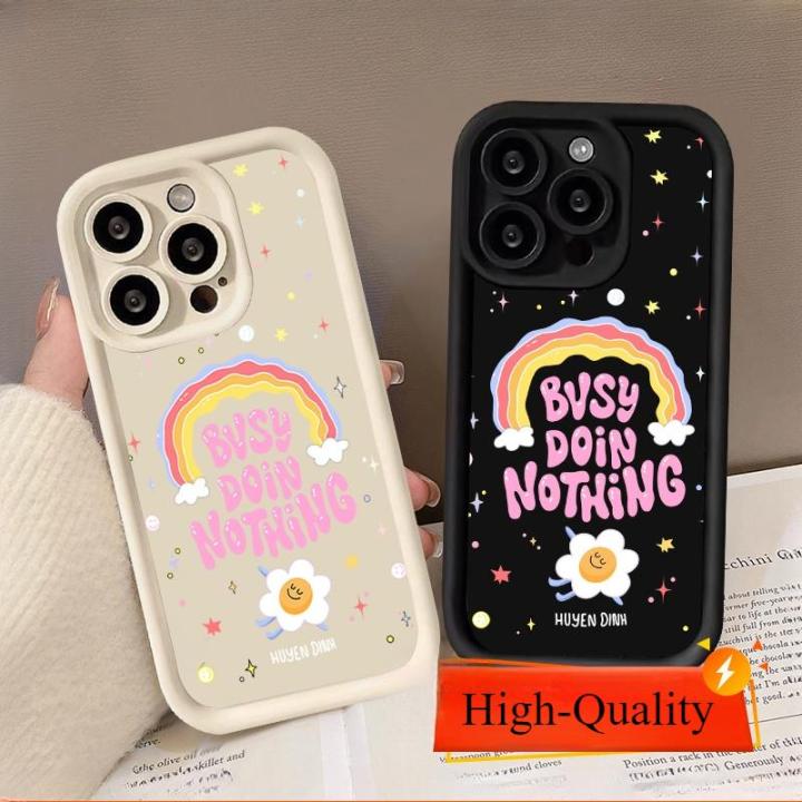 【Ready stock+COD】Creative Letters Under The Rainbow Phone Case Suitable For iPhone 16 15 14 13 12 11 Pro Max 6 6s 7 8 14 15 16 Plus X Xr Xs Max SE2020 2022 Silicone Cover