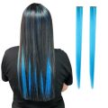 Hair Streaks Extensions, Color Highlight Hair Strips Extension for Girls and Women Set of 2. 
