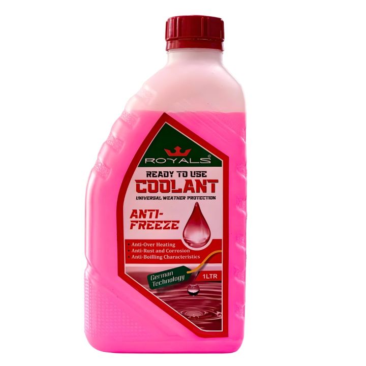 Royals Car Coolant - Car Radiator Coolant - Anti Heat Coolant  - Anti Freeze Coolant  - Anti Rust Coolant  - Heat Preventive Coolant - Anti Rust & Anti Freeze Coolant Heavy Duty 1000ML (Red)