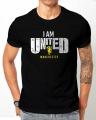 I'm United casual New Fashion Black Half Sleeve Round Neck Best Printed Best Quality T-shirt For Men. 