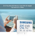 【COD+Ready Stock + FREE Shipping 】Samsung Pro Plus Memory Card 512GB 256GB 128GB U3 V30 A2 High Speed EVO PLUS Micro SD Card 64GB U1 A1 V10 UHS-I Class 10 TF Card. 