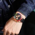 Pintime brand fashion business luxury, timepiece, silicone, quartz men's watch. 