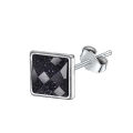 [ New ] Men's Earrings Black Single Korean Style Personalized Stud Earrings Trendy Boys Retro round Simple Stud Earrings. 