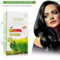 Apple Black Hair Color Shampoo - Pack of 10 (25ml Each), 3-in-1 Hair & Beard Coloring,  Hair Dye, Long-Lasting Glossy Finish, Moisturizing & Enriched with Natural Herbal Extracts, UK Formula. 