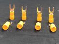 4mm U-type Yellow Insulated Thimble/ Cable Lug Best for solar wiring  20 Pcs. 