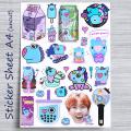 BTS J HOPE BT21 MANG Stickers UNCUT A4 (SS05 ). 