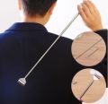 A-S  Portable Telescopic Back Scratcher Itch Massage Tool Adjustable Steel Pen-type Clip Tickle Massage Scratch-Silver. 