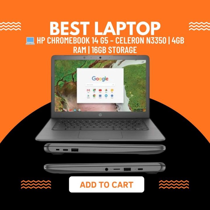 💻 HP Chromebook 14 G5 – Celeron N3350 | 4GB RAM | 16GB Storage | 14 ...