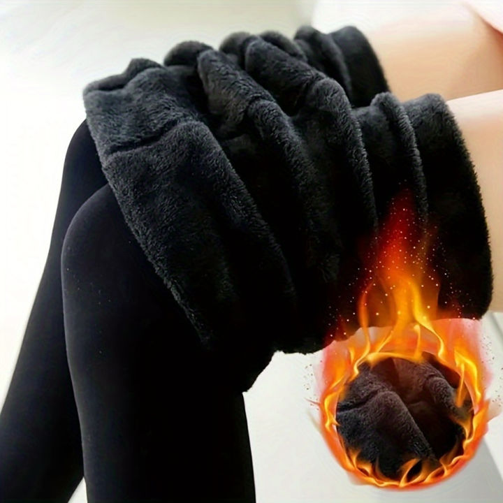 Winter Thermal Leggings for Women's Men's Warm Thermal Pant, Thick Fur Fleece Lined Leggings for bikers Unisex