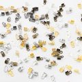 200pcs Iron Clip Buckle Cord End Tip Fold Over Clasp Crimp Bead Connector For DIY Necklace Bracelet Jewelry Making Accessories. 