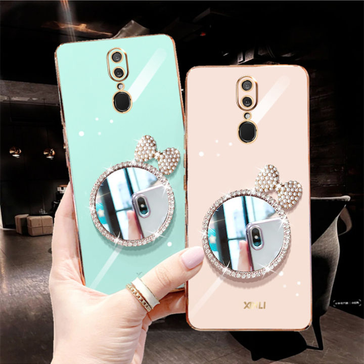 For%20OPPO%20F11%20Back%20Cover%20+%20Bowknot%20Makeup%20Mirror%20Fashion%20Shiny%20Plating%20Square%20Bumper%20Bling%20Girls%20Phone%20Case%20Soft%20TPU%20Silicone%20Shockproof%20Back%20Cover%20-%20Image%203