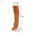 Thigh High Socks Costume Women Kids Boot Socks Stocking Plush Leg Warmers Khaki. 