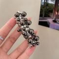 2Pc  New Korean style Pearl Telephone Wire Bow Knot Elastic Hair Band For Women Girls Hair Weaving spiral Cord Rubber Band pearl Hair Accessories. 