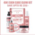 UPTOWN LA 4IN1 Skin Whitening Bundle  Whitening Serum Cream Facewash Toner Gel  for Face - Anti-Aging, Dark Spot Correcting, and Whitening Serum for Glowing Skin | Glass Skin Care. 