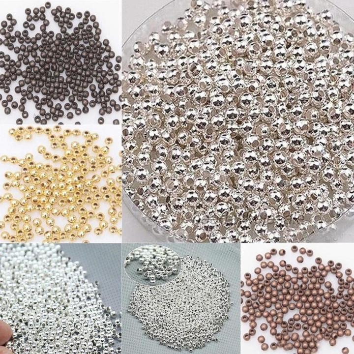1000Pcs 3mm  Iron Round Bead Smooth Ball Spacer Beads Findings