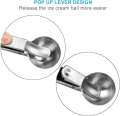 Stainless Steel Ice Cream Spade with Lever – Easy Trigger Scoop for Hard Ice Cream, Cookie Dough & Watermelon. 