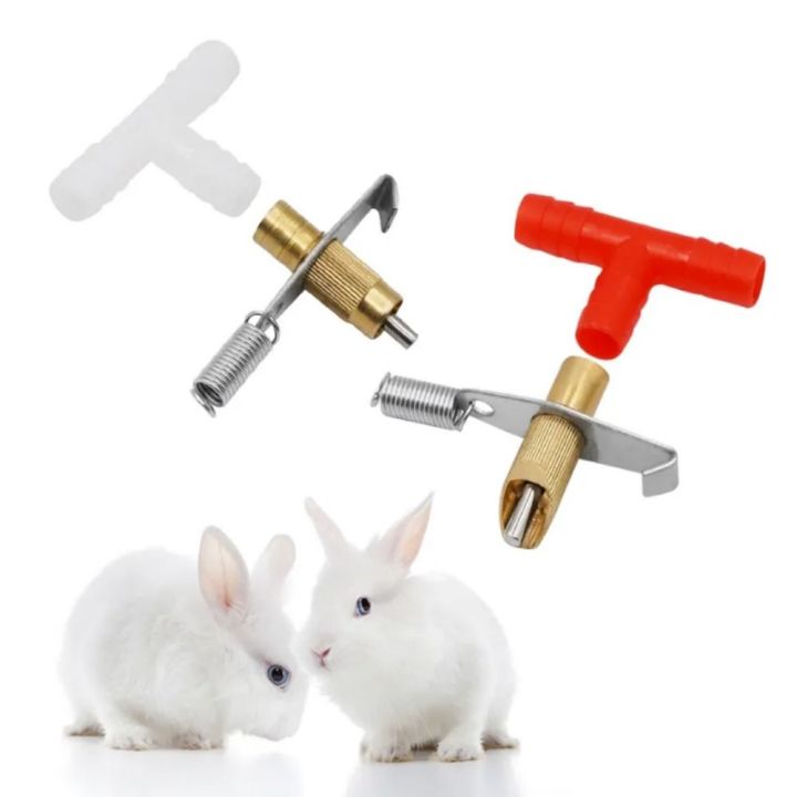 5 Sets Animal Drinking Tools Automatic Rabbits Drinker Nipple Plastic ...