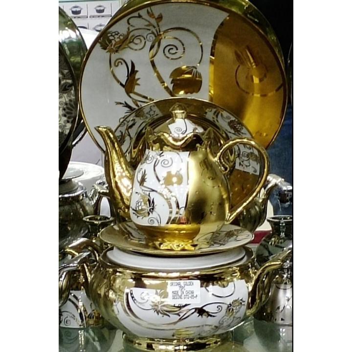 75 Pieces - Cheeni Golden Dinner set