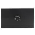 AC 110V-240V 1 Way 1 Gang Crystal Glass Panel LED Light Smart Touch Screen Wall Switch. 