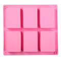Silicone soap mold 6 even rectangular soap silicone cake mold handmade cold soap mold rectangular soap mold. 