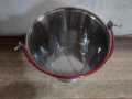 Mirror Finishing Bucket Balti With Lid 10 Liters Stainless Steel. 