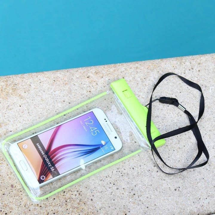 Waterproof%20Bag%20Case%20Cover%20Apple%20iPhone%206S%20Plus%20-%20Universal%20Size%20-%20Clear%20Green%20-%20Image%203