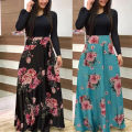 Maxi Dress Long Sleeve Temperament Slim-fitting Tight Dress. 
