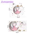 Moon Stars Wall Decal Modern Waterproof Star Moon Wall Sticker for Kids Bedroom Decor Easy Peel Wall Sticker. 