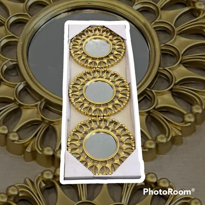 3 piece wall mirror for wall decorations home decoration