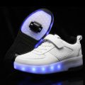 Sneakers Heels Led Light Roller Skate Shoes. 
