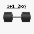 ZEE MAX FITNESS Rubber Coated Dumbbells Pair of 1 kg (1+1). 