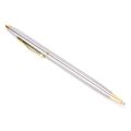 1pc Metal Ballpoint Pen Stationery Stainless Steel Rod Rotating Pen Ballpen. 