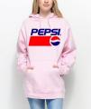 PEPSI pink New Fashion Printed Fleece High Quality Hoodie For Womens. 