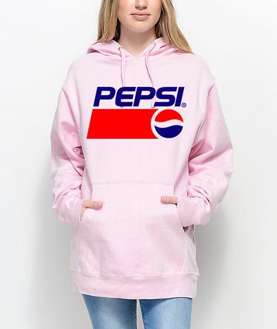 PEPSI pink New Fashion Printed Fleece High Quality Hoodie For Womens