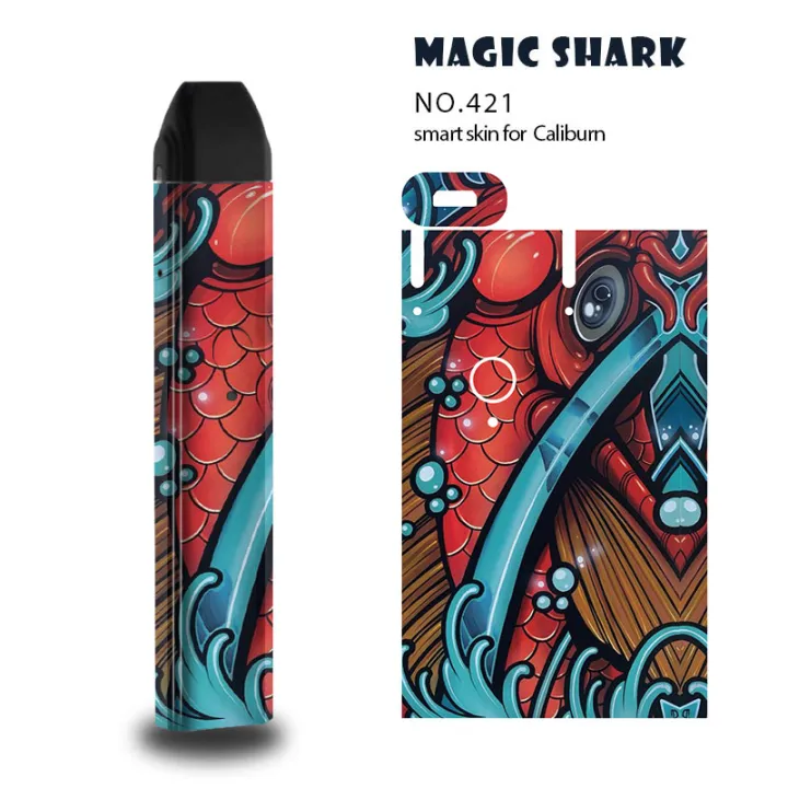 Magic%20Shark%202.5D%20PVC%20Alien%20Chinese%20Dragon%20Monster%20Film%20Sticker%20Case%20Wrap%20Skin%20for%20Uwell%20Caliburn%20Kit%20-%20Image%202