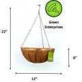 1 Hanging Basket metal frame size 12 coco linner for Garden (Outdoor) Indoor Decor. 