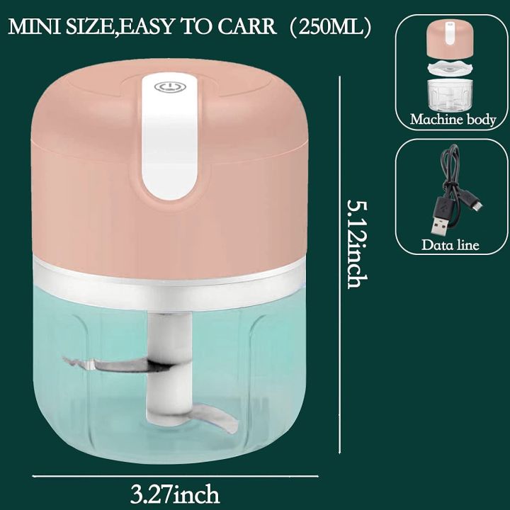 Techmanistan%20250ml%20USB%20Rechargeable%20Portable%20Electric%20Mini%20Garlic%20Chopper,%20Food%20Chopper,%20One%20Touch%20Operation%20Mincing%20Machine%20Mince%20Chopper%20-%20Image%204