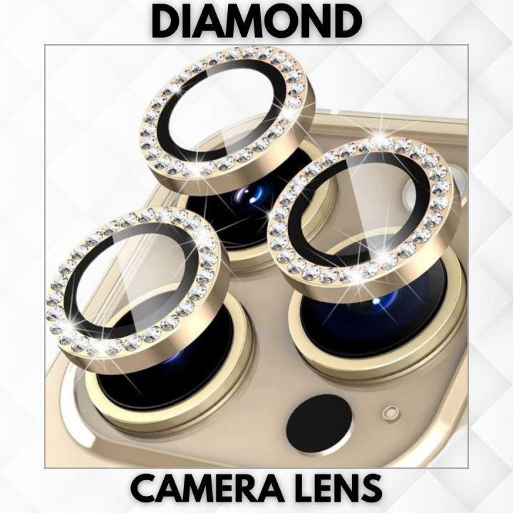 Best Camera Lens Protector For iPhone 12Promax  | Latest Collection New Design Stylish Camera Protector For iPhone 12Promax | Artificial Diamond Shiny Lens Scratch-proof Protecor | 12Promax Golden Camera Lens Protector