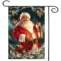 furniture and decoration Santa Christmas Garden Flag Holiday Santa Claus Holiday Yard Banner 12.5" x. 