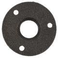 1 Inches Malleable Cast Iron Pipe Flange, Industrial Pipe Flanges for Threaded Black Pipes and Fittings 2 Pcs. 
