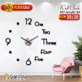 Gift City Presents New Acrylic Alphabets Wall Clock, Creative Wall clock for Home and Offices, 3D Design Self Adhesive. 