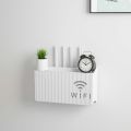 WiFi Router Holder for Wall – Wall Mounted Router Stand, WiFi Storage Box, Modem Shelf Organizer with Cable Management – Durable ABS WiFi Holder for Home, Office & Smart Devices. 