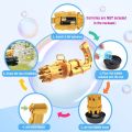 Colorful Electric Bubble Machine with LED lights - Bubble forming Machine for Kids  Outdoor Toys for Kids. 