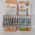 Acrylic Paint Color 12 Pcs New Packaging High Quality Bright Colour For Professional Painting Canvas Board &  Sketch Book. 
