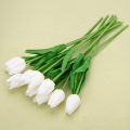 20Pcs White 13.8inch Artificial Tulips Flowers for Party Decoration,Wedding Home Decoration. 