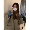 Korean Winter Warm Scarf For Women Fashion Letter Knitted Wool Yarn Neckerchief Muffler Female Shawl Neck Wraps Bufandas Solid. 