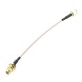 SMA female SMA male F / M antenna connection cable adapter black + gold. 